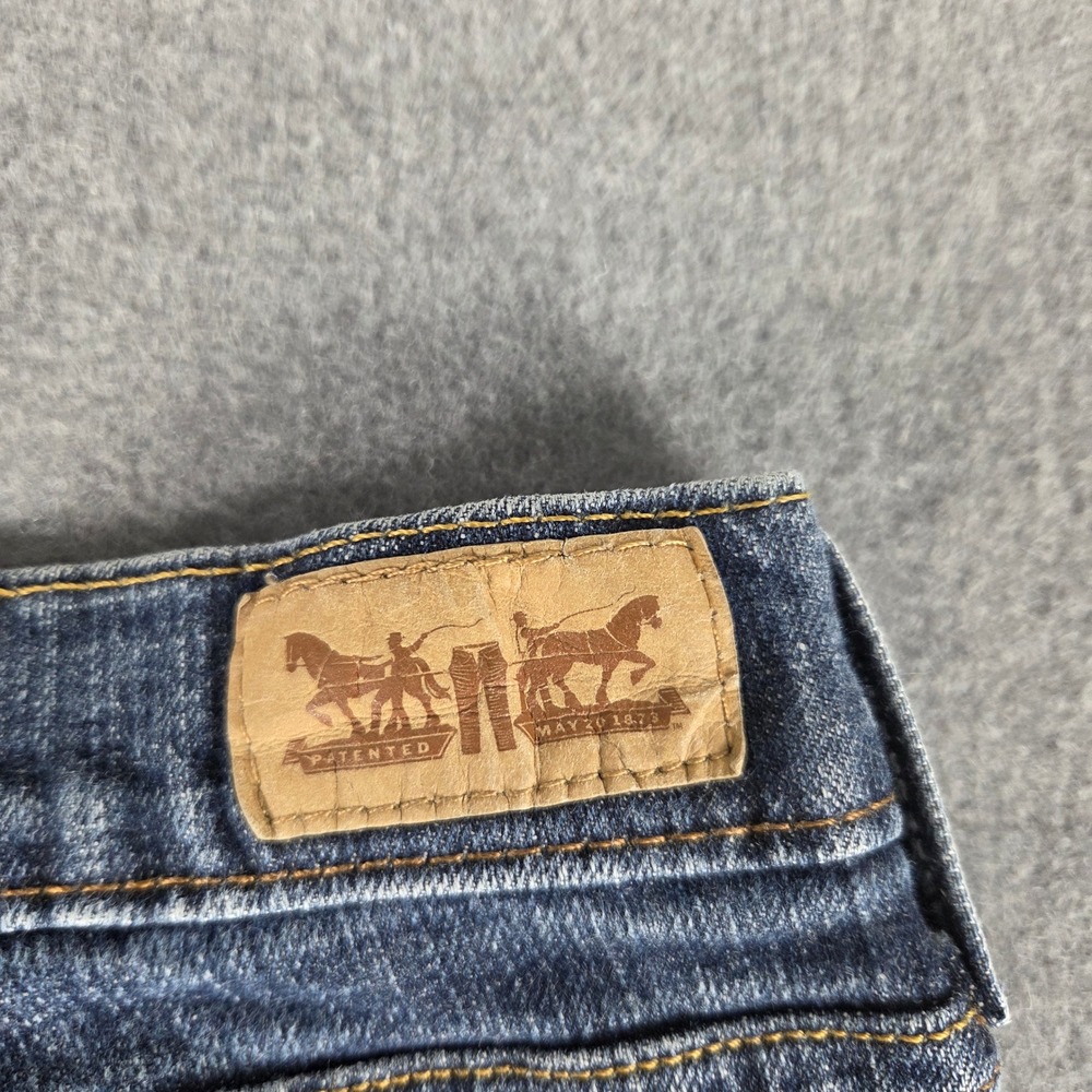 Levis 515 Bootcut Jeans Womens14 S/C Blue Stretch Denim Dark Wash Mid Rise Flare - Picture 11 of 16